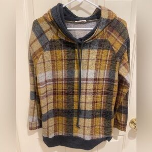 PROMESA Plaid Double Hooded Sweatshirt